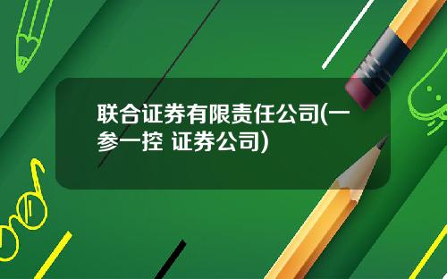 联合证券有限责任公司(一参一控 证券公司)