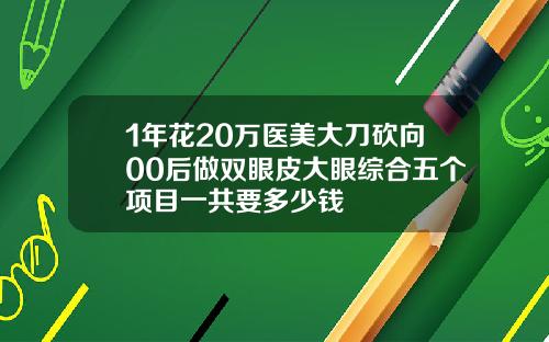 1年花20万医美大刀砍向00后做双眼皮大眼综合五个项目一共要多少钱
