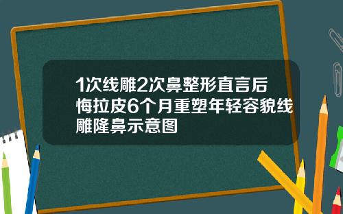 1次线雕2次鼻整形直言后悔拉皮6个月重塑年轻容貌线雕隆鼻示意图
