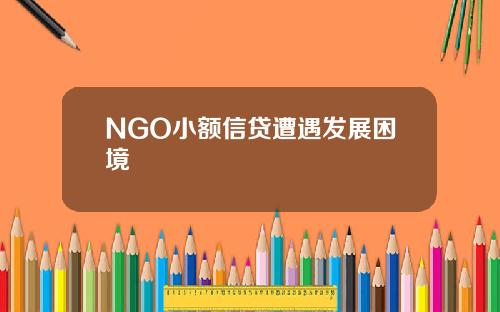 NGO小额信贷遭遇发展困境