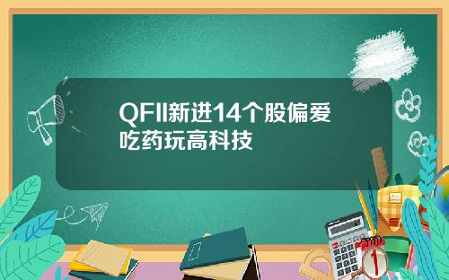 QFII新进14个股偏爱吃药玩高科技