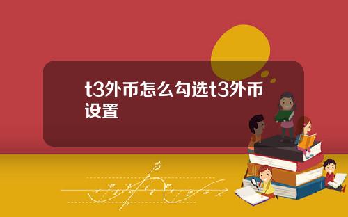 t3外币怎么勾选t3外币设置