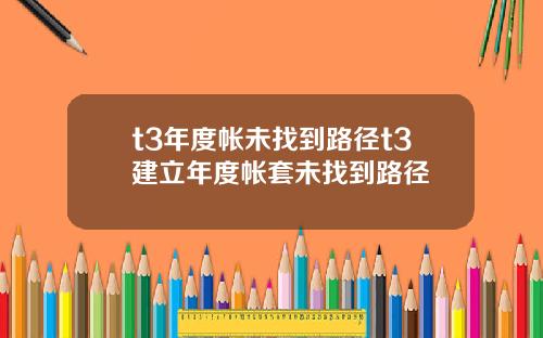 t3年度帐未找到路径t3建立年度帐套未找到路径