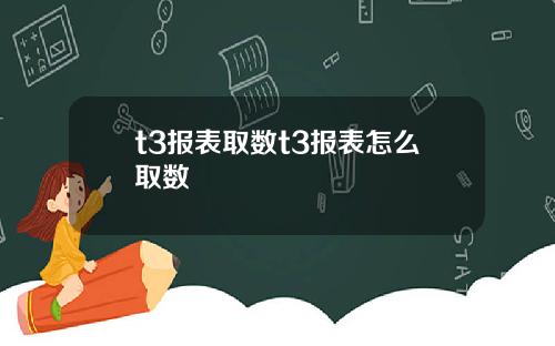 t3报表取数t3报表怎么取数