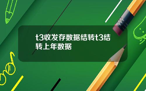 t3收发存数据结转t3结转上年数据