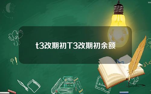 t3改期初T3改期初余额