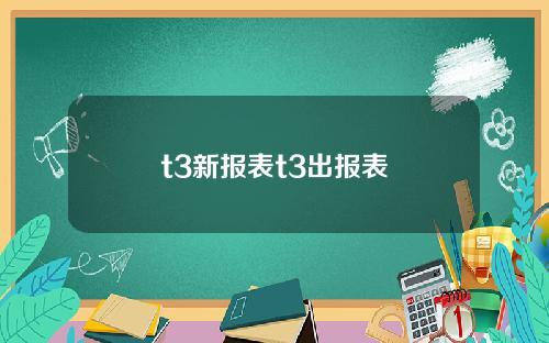 t3新报表t3出报表