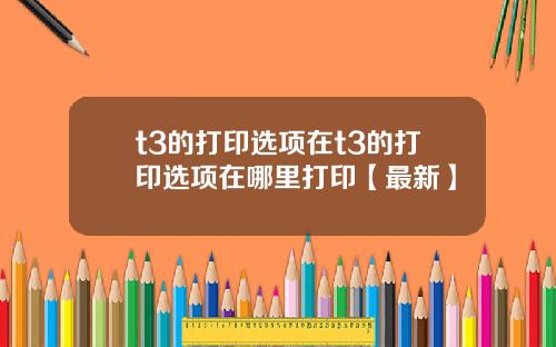 t3的打印选项在t3的打印选项在哪里打印【最新】