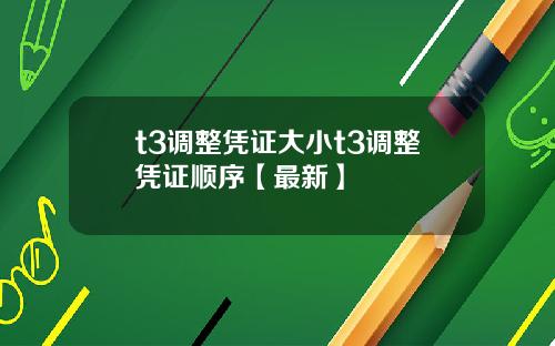 t3调整凭证大小t3调整凭证顺序【最新】