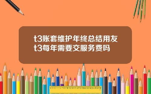 t3账套维护年终总结用友t3每年需要交服务费吗