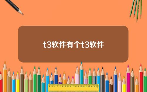 t3软件有个t3软件