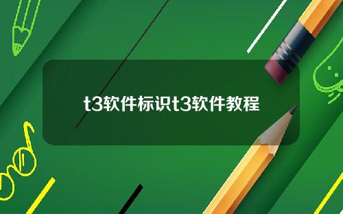 t3软件标识t3软件教程