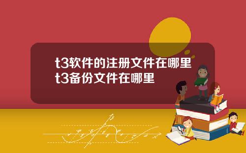 t3软件的注册文件在哪里t3备份文件在哪里