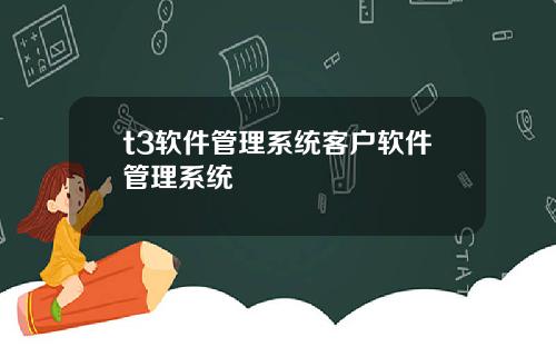 t3软件管理系统客户软件管理系统