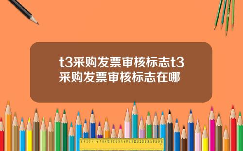 t3采购发票审核标志t3采购发票审核标志在哪