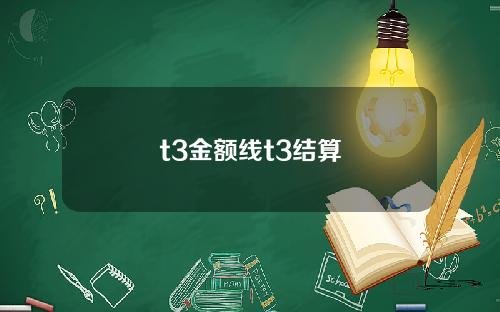 t3金额线t3结算