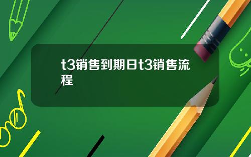 t3销售到期日t3销售流程