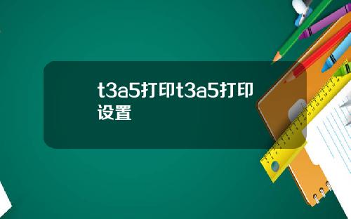 t3a5打印t3a5打印设置