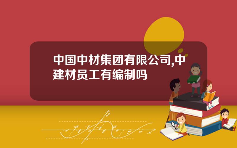 中国中材集团有限公司,中建材员工有编制吗