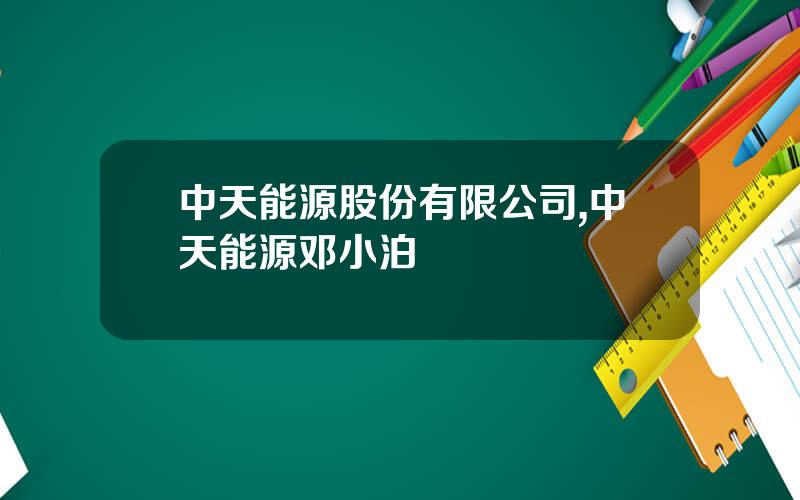 中天能源股份有限公司,中天能源邓小泊