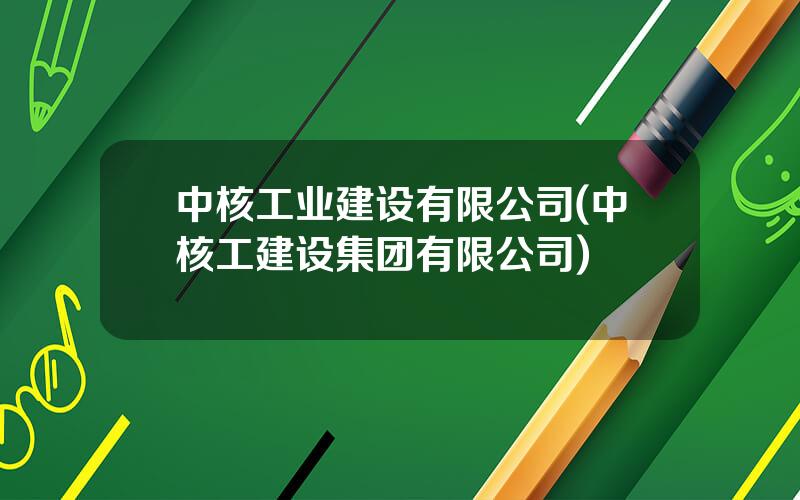 中核工业建设有限公司(中核工建设集团有限公司)