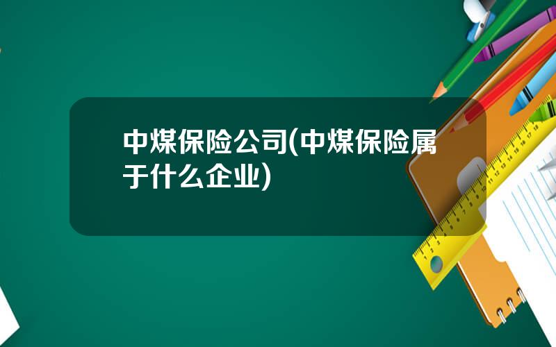 中煤保险公司(中煤保险属于什么企业)