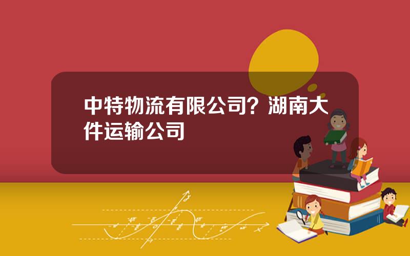 中特物流有限公司？湖南大件运输公司