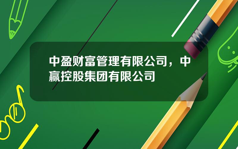 中盈财富管理有限公司，中赢控股集团有限公司