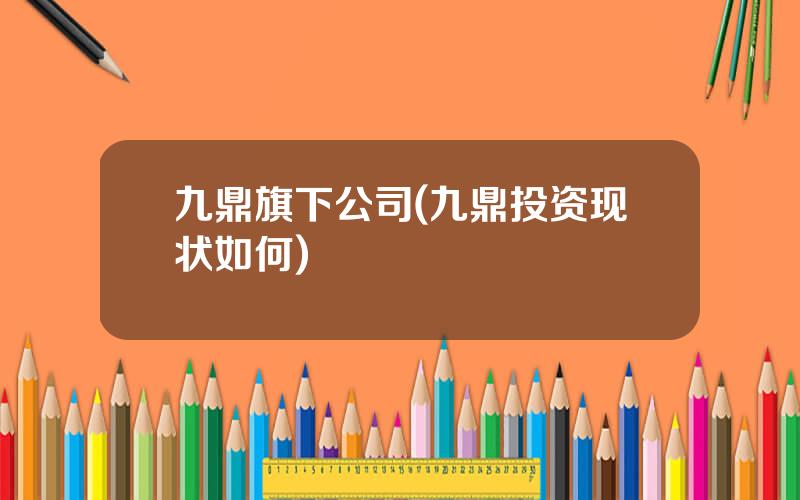 九鼎旗下公司(九鼎投资现状如何)