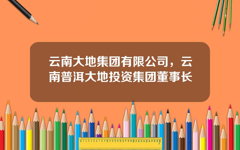 云南大地集团有限公司，云南普洱大地投资集团董事长
