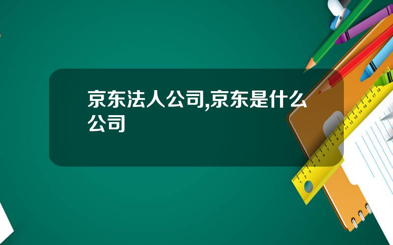 京东法人公司,京东是什么公司