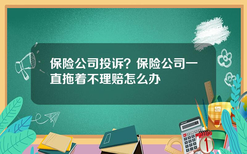 保险公司投诉？保险公司一直拖着不理赔怎么办