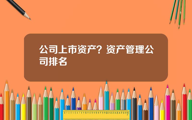 公司上市资产？资产管理公司排名
