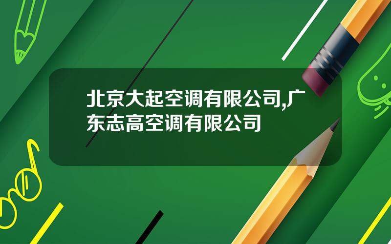 北京大起空调有限公司,广东志高空调有限公司