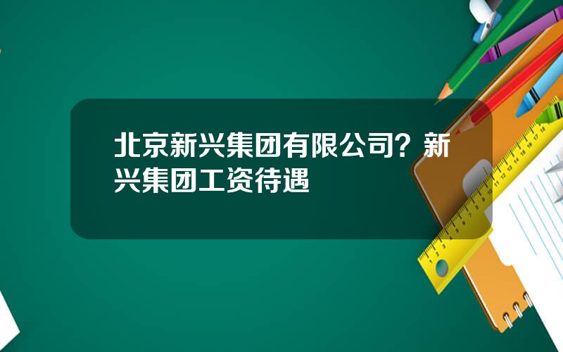 北京新兴集团有限公司？新兴集团工资待遇