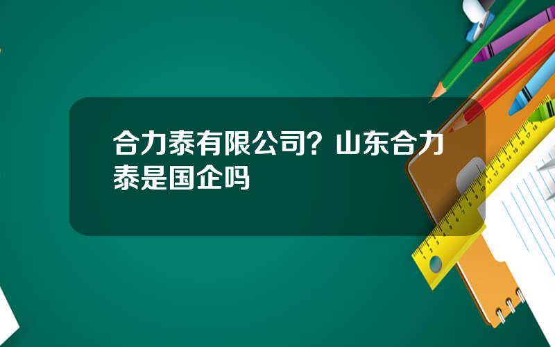 合力泰有限公司？山东合力泰是国企吗