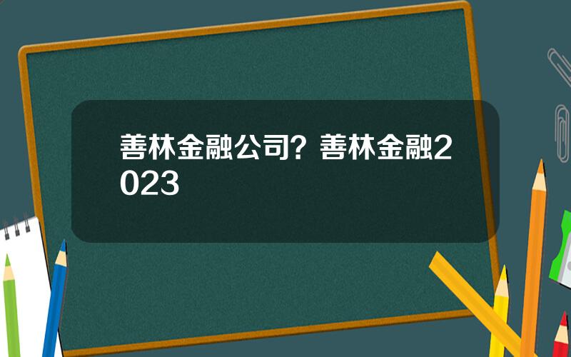 善林金融公司？善林金融2023