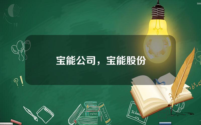宝能公司，宝能股份