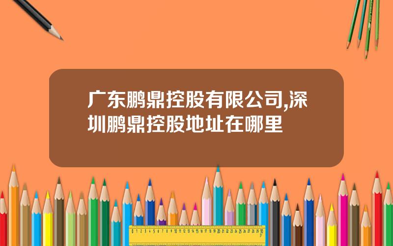广东鹏鼎控股有限公司,深圳鹏鼎控股地址在哪里