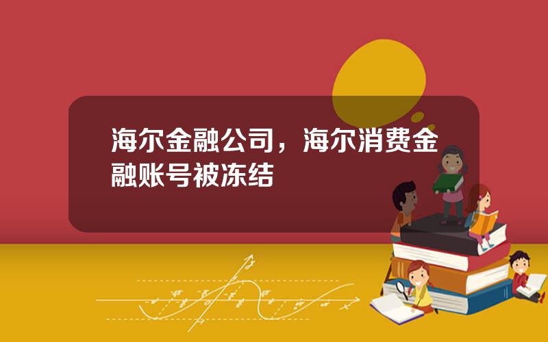 海尔金融公司，海尔消费金融账号被冻结